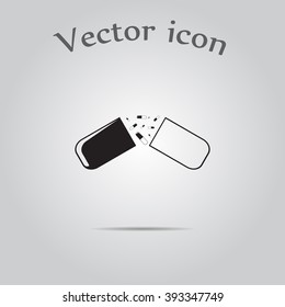Open medical capsule icon