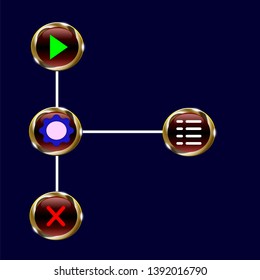 Open menu icon. Vector graphics. EPS 10.