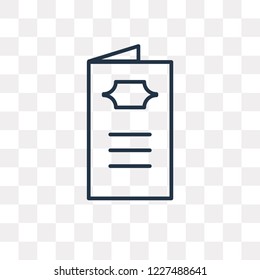 Open Menu vector outline icon isolated on transparent background, high quality linear Open Menu transparency concept can be used web and mobile