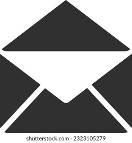 icono y logotipo de mensaje abierto y correo electrónico con forma vectorial de alta calidad.