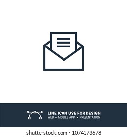 open message text envelope icon