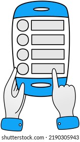 Offener Messenger, Anwendung für Online-Kommunikation, Social Network auf Bildschirm. Mobile App für Chat, Vektorgrafik. Social Media in Smartphone Symbol. Senden von Nachrichten mit dem Internet-Programm