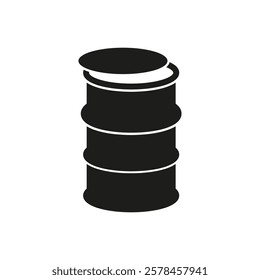 Open metal barrel icon. Vector. Vector. Flat design.