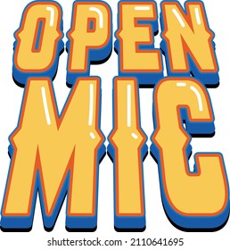 Open Mic Logo Design Illustration