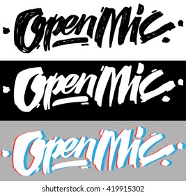 Open Mic - Logo For Event, Comedy Club, Bar, Pub, Nightclub, Venue, Cafe, Stand Up Show, Karaoke Place, Anything Related To Entertainment And Show Business.