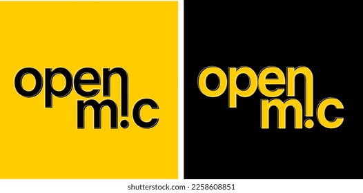 Open Mic Logo  - Yellow  Black