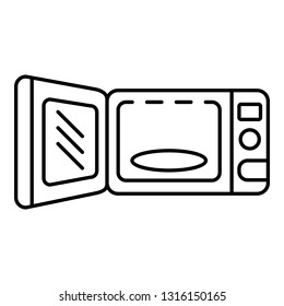 Open microwave icon. Outline open microwave vector icon for web design isolated on white background
