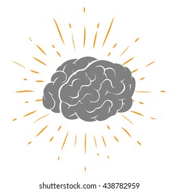 Open mind concept. Human brain