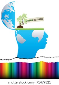 diseño de mente abierta con negocios verdes