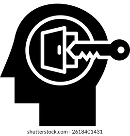 Open Mind Icon Glyph Vector Illustration