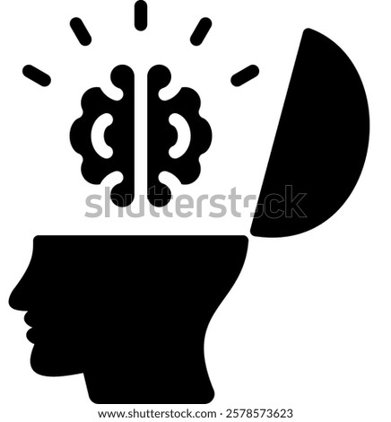 Open Mind Icon Glyph Vector Illustration