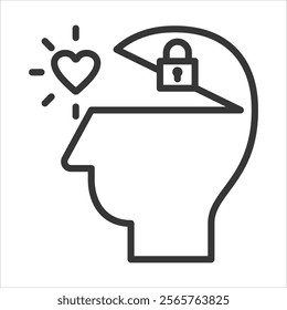 Open Mind Icon Vector Illustration Outline Style