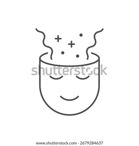 Open mind line outline icon