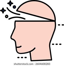 Open mind Line vector Icon Design