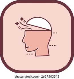 Open mind Line vector Icon Design