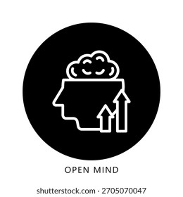 Open Mind Mini Illustration Icon. Use For Modern Concept, Print, Ui, Ux Kit, Web And App Development. Vector Related To Business Finance, Management And More