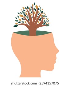 Open mind with a tree growing inside