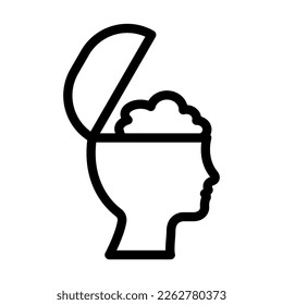 Open Mind Vector Line Icon Design