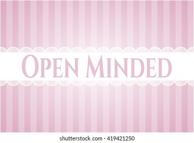 Open Minded banner or poster