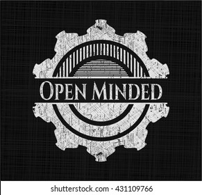 Open Minded with chalkboard texture