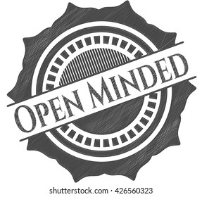 Open Minded drawn in pencil