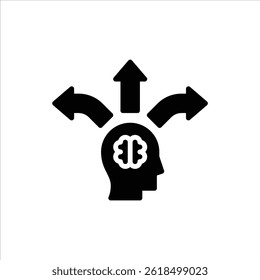 open minded glyph icon. open minded solid illustration