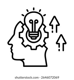 Open Minded Icon Element for Design