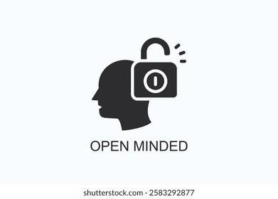 Open Minded Icon Or Logo Isolated Illustration