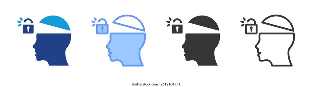 Open Minded icon set multiple style collection