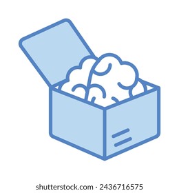 Open Minded icon vector, stock illustration