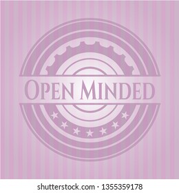 Open Minded realistic pink emblem