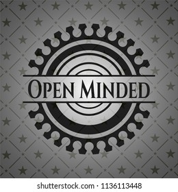 Open Minded retro style black emblem