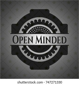 Open Minded retro style black emblem