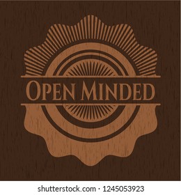 Open Minded wood signboards
