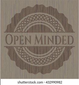 Open Minded wood signboards