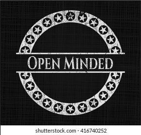 Open Minded written on a blackboard