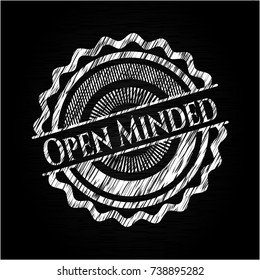 Open Minded written on a blackboard