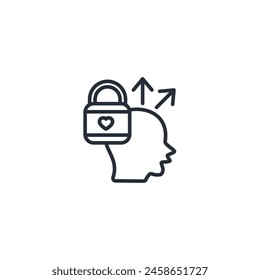 Open mindedness icon. vector.Editable stroke.linear style sign for use web design,logo.Symbol illustration.