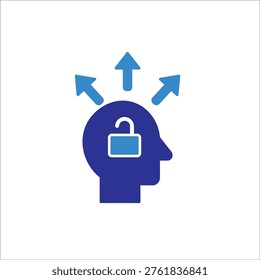 open mindedness icons. simple colored vector