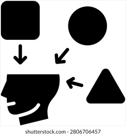 Open Mindedness Single Icon Glyph Black