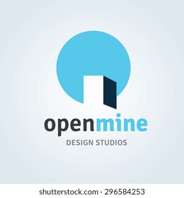 Open Mine Vector Logo Template