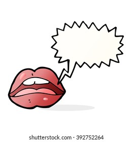 open mouth cartoon symbol with speech bubble