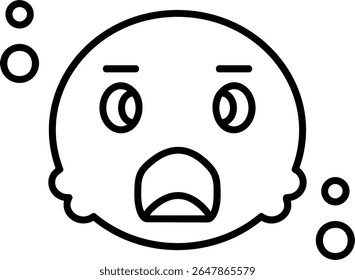 Open Mouth Filled Style Icon Design