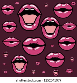 open mouth pattern isolated icon
