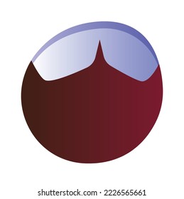 Open mouth with teeth flat icon