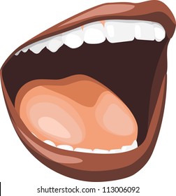 Open mouth. Vector