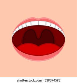 Open mouth - vector illustration