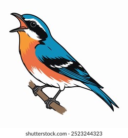 Open Mouthed Bird Clipart Illustration