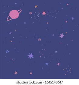 open multi colored space drawn by a child on the background