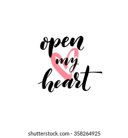 Open My Heart Card Hand Drawn Stock Vector (Royalty Free) 358264925 ...